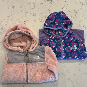 The North Face - set of 2 toddler fleece zipper jackets. Size 4T